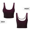 thumbnail image 6 of Uemuo Dark Purple Glitter Pattern Women's Sports Bra - High Impact Support, Breathable, and Comfortable Athletic Bra for Running, Yoga, and Workouts, 6 of 9