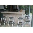thumbnail image 3 of Leisure Accents Single Bar Set Includes 2 Barstools Deep Grey Top & Warm Grey Base Ideal for Patio Hot Tub Area Backyard Durable WeatherResistant Design Easy Nohardware Assembly Proudly Made in USA, 3 of 5