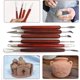 thumbnail image 4 of Juego de 6 piezas de herramientas para esculpir arcilla, Kit de herramientas para cerámica con mango de madera para escultura de cerámica, artesanías de cerámica Rojo Verde Cocina, Decoración y Otros, 4 of 5