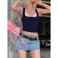 thumbnail image 4 of Camisola básica informal corta de dos piezas con retazos para mujer, estilo coreano, ajustada, sin mangas, estilo halter, 4 of 6