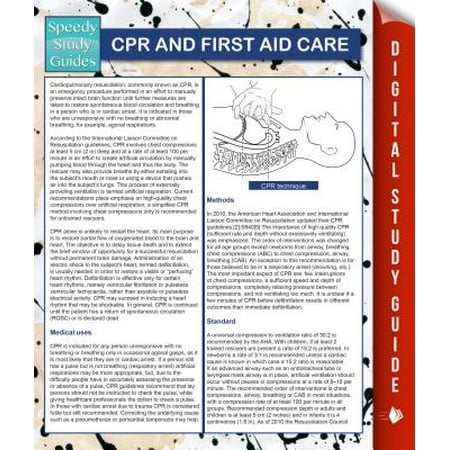 CPR And First Aid Care (Speedy Study Guides) - (Best Way To Study First Aid)