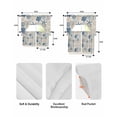thumbnail image 6 of Blue Grey Coastal Kitchen Curtains Sets 24 Inch Length with Valance, Rustic Ocean Starfish Shell Seahorse Swag Valances and Tiers Curtain Set Drapes Swag Curtains for Living Room, Bathroom, Bedroom, 6 of 6