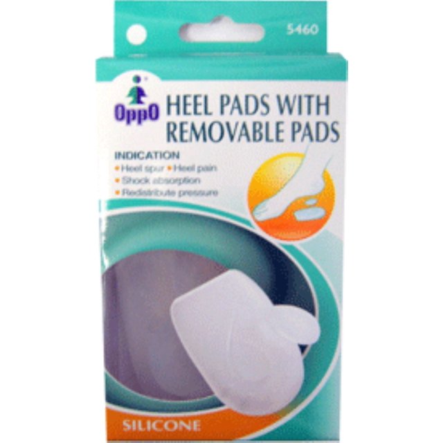 Oppo Silicone Gel Heel Pads with Removable Pads, Large [5460] 1 Pair