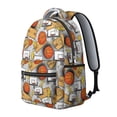 thumbnail image 2 of Basketball and Lightning White Pattern Backpack for School, Cute School Bag with Adjustable Shoulder Straps and Padded Back, 15.3"x11"x7.1", 2 of 4