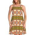 thumbnail image 1 of Vsdgher Robes d'Été Imprimé Aztèque pour Femmes Robe de Plage Décontractée Col en U Sans Manches Robe d'Été Ample avec Poche, 1 of 7