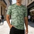 thumbnail image 3 of Camo Shirt for Men Summer Short Sleeve Crewneck Loose Casual T-Shirts Workout Tee Shirt, 3 of 5