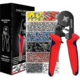 thumbnail image 1 of Crimping Tool With 1200 Insulated Crimp Terminals From 0.25mm To 10mm. Electrician's Pliers, Tools, Electrical Terminals (crimper + 1200 Lugs), 1 of 5