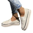 thumbnail image 5 of uvwlwu Women's Casual Shoes Fashion Breathable Mesh Rhinestone Decorated Platform Sneakers Comfortable On Walking Shoes For Women(White,6.5), 5 of 9