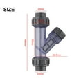 thumbnail image 3 of I.D 20~63mm Transparent PVC Y-Type Filter Aquarium Fish Tank Irrigation Filters, 3 of 8