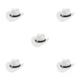thumbnail image 2 of Decodeary Western Outback Cowboy Hat Channel Inner Cowboy Classic Hat Large Brim Provides white 5Set, 2 of 6