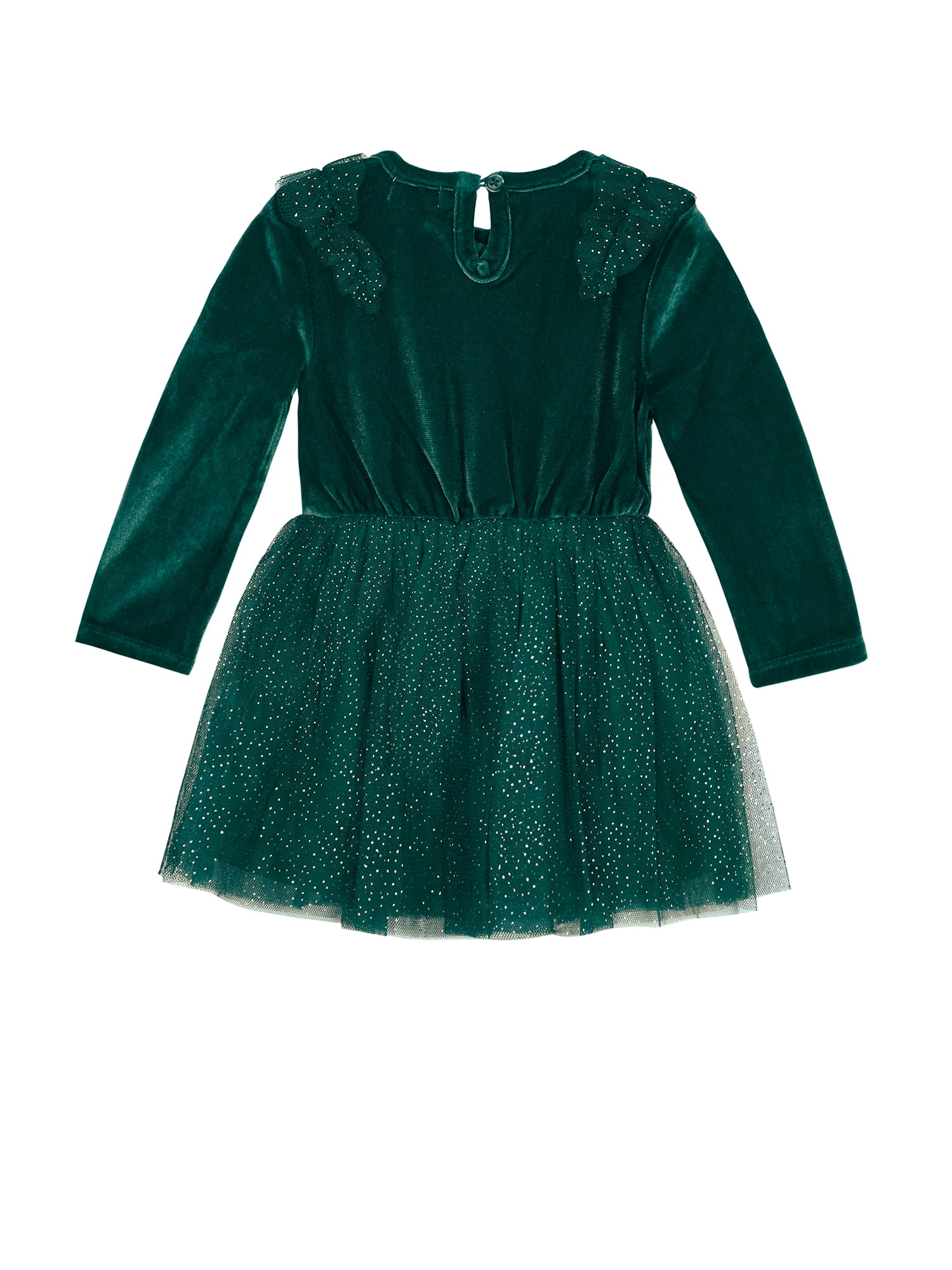 Wonderluxe Baby Girls' Long Sleeve Velvet Dress, 3-Piece Set, Sizes 0-3M-24M