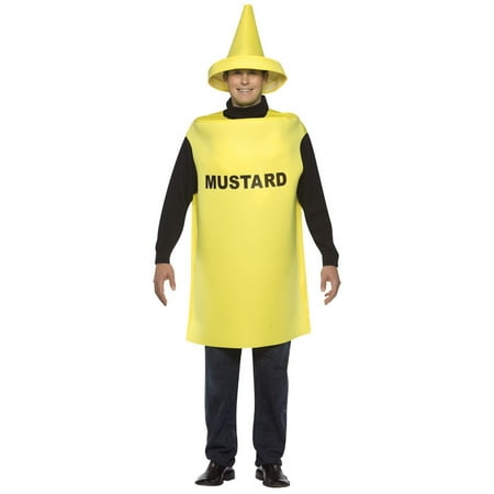 Yellow and Black Men Mustard Ketchup Costume
