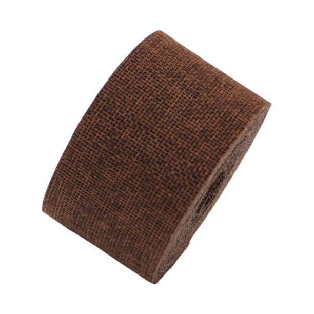 Injueey Rollos de cinta de arpillera de 5CM, manualidades DIY, , rollo de tejido ecológico portátil ligero, decoraciones de fiesta flexibles Kits de decoración para fiestas Color cafe oscuro