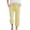 Yellow02, variant on KyCheLot Girls Summer Pants Cotton Linen Capris Comfy Lounge Drawstring Waist Crop Pants with Pockets 4-14Years