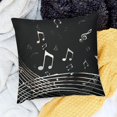 thumbnail image 2 of SHANXI Soft Music Themed Pillow Cases Cushion Covers For Living Room Bedroom Black White Style Decorative Throw Pillowcases for Sofa Couch Chair 20x20in, 2 of 5