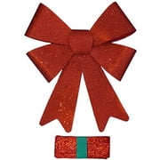Bow with Ribbon Set Gift Wrap a Door Christmas, Holiday Decoration (Red, 14.17 X 18.89 inches)