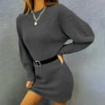 thumbnail image 5 of WJHWSX Dresses for Women,Womens Fall Dresses,Casual Dresses for Women,Long Sleeve,Crew Neck,Easy Care,Solid,M(US:6), 5 of 9