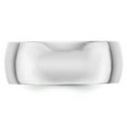 thumbnail image 2 of Auriga 14k White Gold 8mm Lightweight Half Round Men's Wedding Band Size- 11.5, 2 of 5