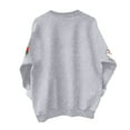 thumbnail image 6 of TTUHYWXI Retro Santa Sweatshirt for Women Vintage Christmas Fleece Linend Sweaters Crewneck Oversized Long Sleeve Tops (Grey, XL), 6 of 7