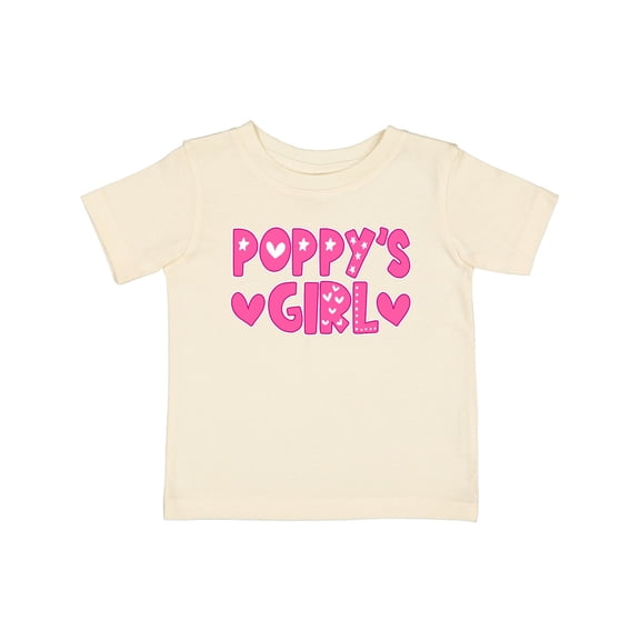Inktastic Poppy's Girl Pink with Hearts Girls Baby T-Shirt