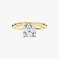 thumbnail image 2 of Jewelerix Women's Asscher Cut Engagement Ring Classic Moissanite Diamond Wedding Gift Ring 10K White/Yellow Gold Vermeil Proposal Ring, 2 of 5
