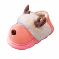 thumbnail image 3 of FUZHIQ Toddler Slippers,Unisex Christmas Slippers Santa Claus Slippers Cute Plush Kids Anti House Loafers for Boy Girl, 3 of 6