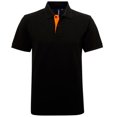 thumbnail image 1 of Asquith & Fox Mens Classic Fit Contrast Polo Shirt, 1 of 4