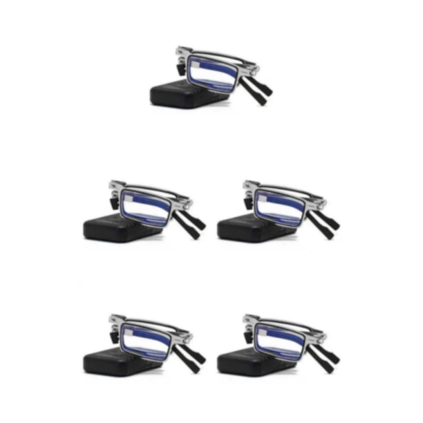 Sonducket Gafas de lectura de diseño plegable para hombre, almohadilla antideslizante para la nariz, gafas sin tornillos, lentes de resina, Type2 NO2