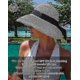 thumbnail image 3 of 2025 A Ladies, Foldable, Wide Brim Straw Summer Beach and Sun Hat with UPF 50, a Ponytail Bowknot, 3 of 5