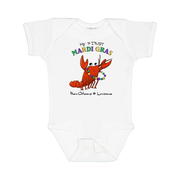Inktastic My First Mardi Gras Crawfish Boys or Girls Baby Bodysuit
