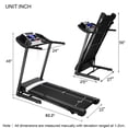 thumbnail image 6 of FYC 3.5HP 330LBS Weight Capacity Folding Treadmills with Auto Incline Foldable Electric Treadmill Running Machine  Bluetooth APP Heart Rate Sensor Workout Running Machine Walking Exercise, 6 of 9