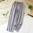 thumbnail image 2 of hotojiny Men's Cotton Pajama Pants Soft Pjs Lounge Bottoms with Pockets Lightweight Elastic Waist Sleepwear for Men, 2 of 4