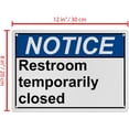 thumbnail image 2 of Weatherproof ANSI Restroom Closed Out of Order Sign (Restroom temporarily closed) 8 in" x 12 in" UV Resistant Indoor Outdoor Workplace Insdustrial Caution Danger Warning Sign, 2 of 7