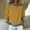 Yellow, variant on Solid Color Womens Sweatshirt Long Sleeve Collared Denim Paneled Casual Spring Summer Stitched Pullover Blouse