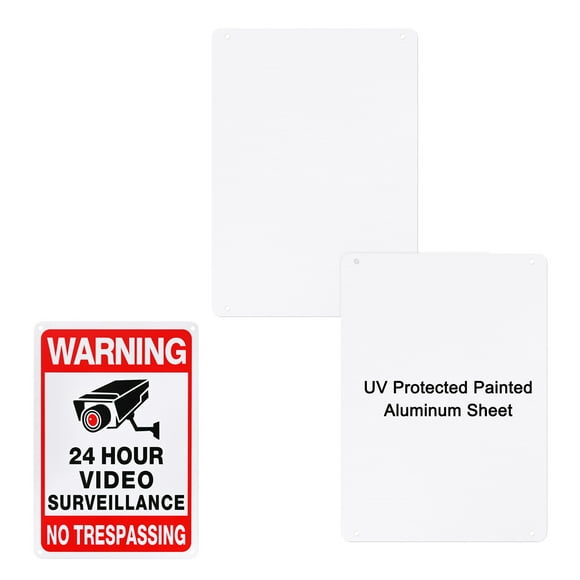 Uxcell 2-Pack Carteles Metálicos Blancos en Blanco de 10x14 Pulgadas, Carteles de Aluminio en Blanco para Manualidades/Jardín/Aire Libre, Grosor de 0.03 Pulgadas