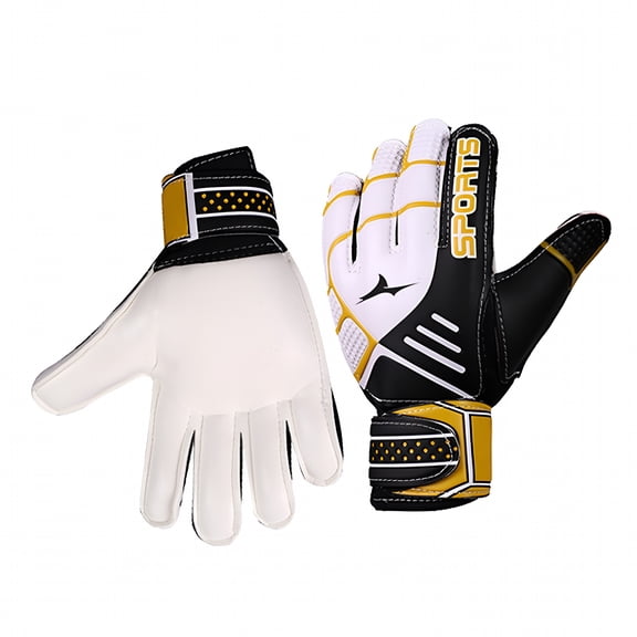 TELOLY 1 Pair Professional Soccer Goalie Gloves with Double Wrist Protection Rubber Football Gloves Breathable Soccer Goalkeeper Gloves Sports Protective Equipment for Kids Adults