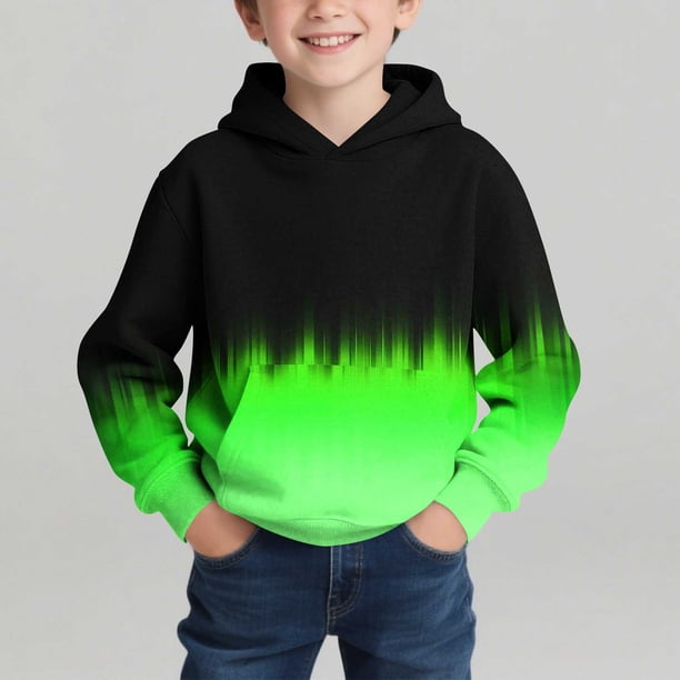 Sudadera con capucha para niño, con estampado de color, manga larga, informal, deportiva, con capucha, manga larga, sudadera con capucha, top con inserciones en los hombros, blusa de poliéster para ni