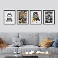 thumbnail image 3 of PixonSign Framed Wall Art Gamepad & Books Realism Posters, Set of 4 Vintage Nostalgic Video Game Controller & Audio Tape Canvas Prints, Retro Prints Wall Décor for Home - 12"x16" Black, 3 of 5