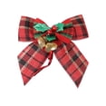 thumbnail image 1 of Christmas Bow With Iron Bells Christmas Wreath With Christmas Tree Decorations Christmas Gift Box Decoration, 1 of 2