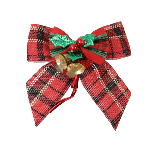 Christmas Bow With Iron Bells Christmas Wreath With Christmas Tree Decorations Christmas Gift Box Decoration