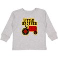 thumbnail image 3 of Inktastic Red Tractor Little Brother Boys Long Sleeve Toddler T-Shirt, 3 of 5