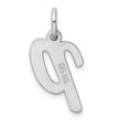 thumbnail image 5 of Auriga Fine Jewelry 925 Sterling Silver Script Letter P Initial Charm Pendant for Women (L- 18mm, W- 8 to 12mm), 5 of 6
