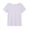 thumbnail image 6 of Dvprdro Womens Short Sleeve Crewneck T Shirts Solid Color Casual Basic Tees Summer Tops, 6 of 7