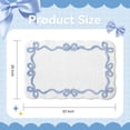 Blue Scalloped Bath Mat - Cute Bow Bathroom Rugs Small Non Slip Bath ...