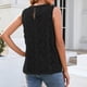 thumbnail image 5 of Playeras,Blusas y Tops,Ropa para Mujer Mujeres Workout Tank Tops Blusa sin mangas informal sin mangas con cuello en V y encaje para mujer (Black, M), 5 of 6