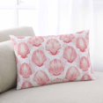 thumbnail image 2 of Pink Coastal Shell Throw Pillow Cover 12 x 20 Inch Decorative Pillow Cover Nautical Ocean Summer Beach Sea Lumbar Pillowcase Seasonal Rectangle Cushion Case for Couch Sofa Bed Living Room, 2 of 7