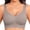 Khaki, variant on Bralette for Women, Full Coverage Supportive Bra Plunge V Neck Wirefree Bra Plunge V Neck No Underwire Beach Plunge V Neck Low Cut Bra Criss Cross Back Supportive Bra, Gray S