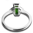thumbnail image 3 of 1.50 Carat Green Emerald and Diamond Engagement Ring for Her in White Gold, 3 of 3