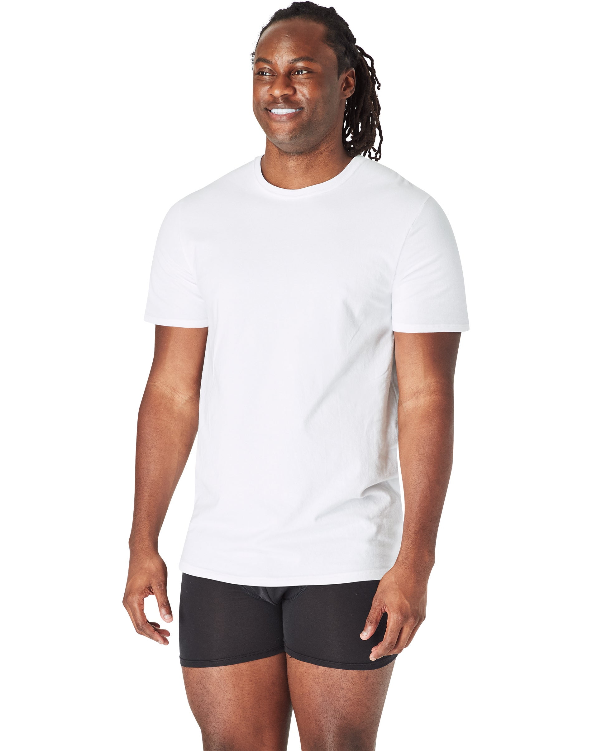 hanes white t shirts for men