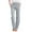 Grey-b, variant on QHFBli Womens Linen Pants Casual Straight Fit Elastic Waisted Drawsting Trousers with Pockets